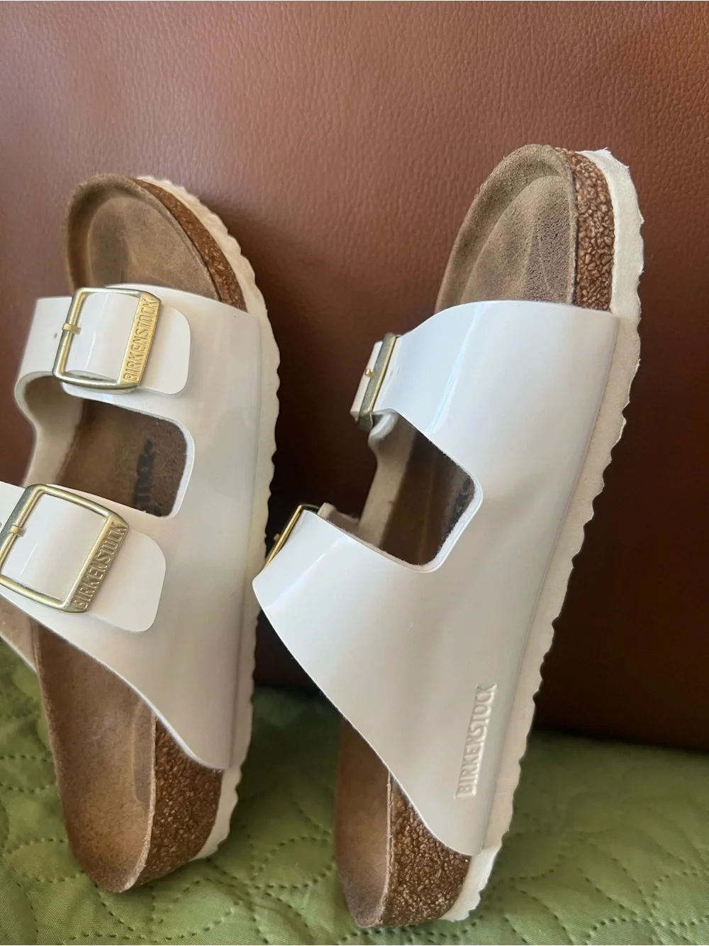 Birkenstock White Double Buckle Kids Sandals